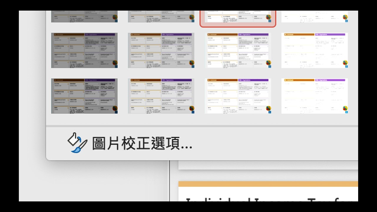 簡報技巧：PPT 聚光燈圖片校正效果選項